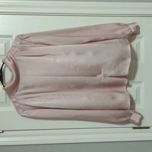 Nicola Vintage Womens Blouse Satin High Neck Covered Button Neck Size 10